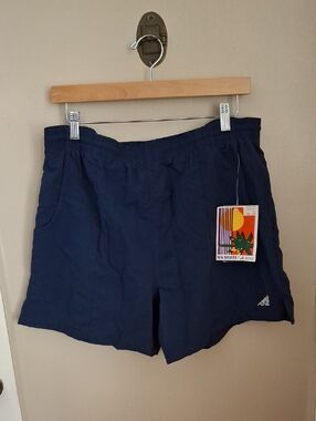 Vintage NWT Alpine  Navy Elastic-Waist Shorts_1